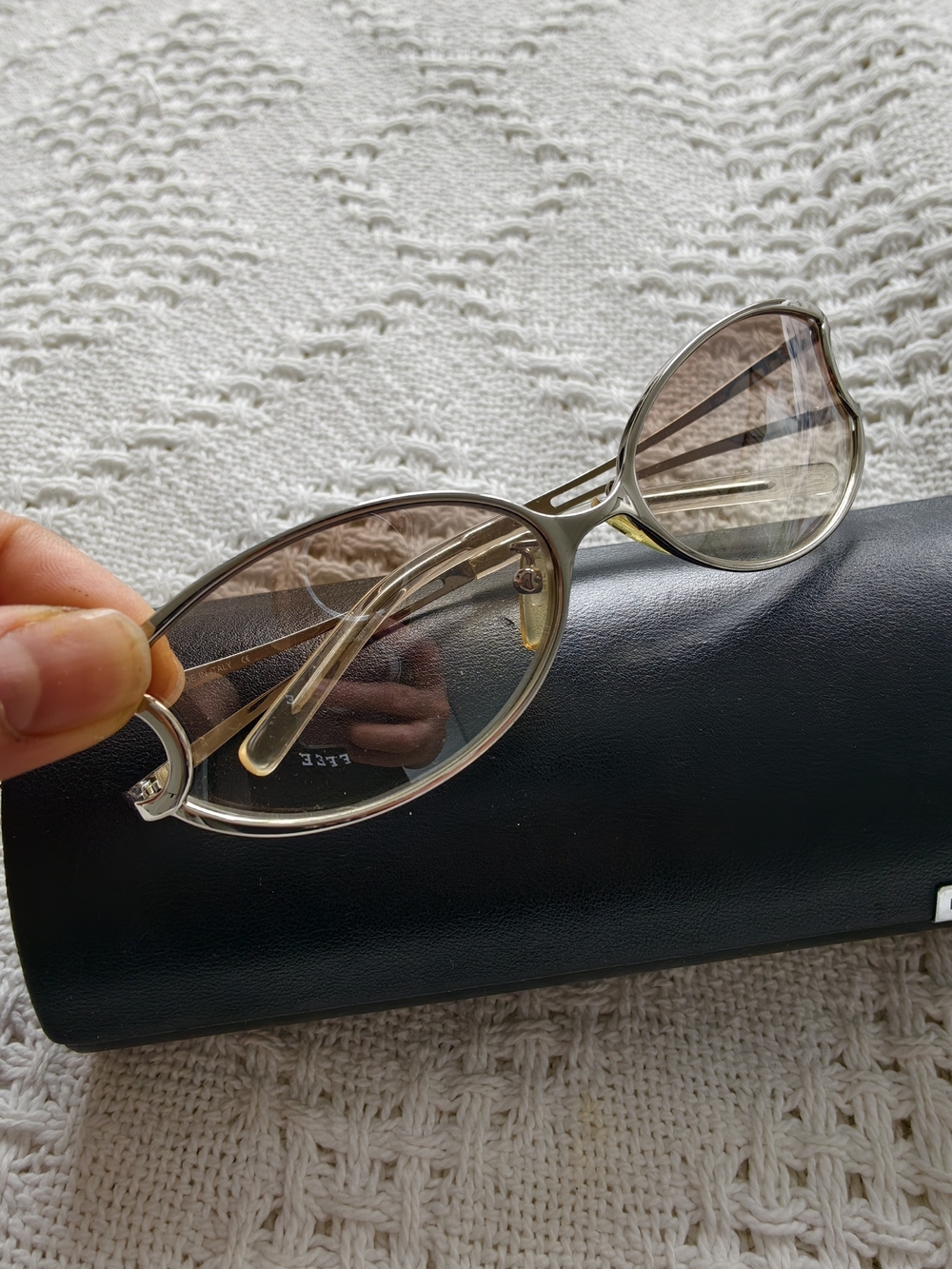 Givency Women's Oval Metal Frame Sunglasses - Light Brown Gradient
